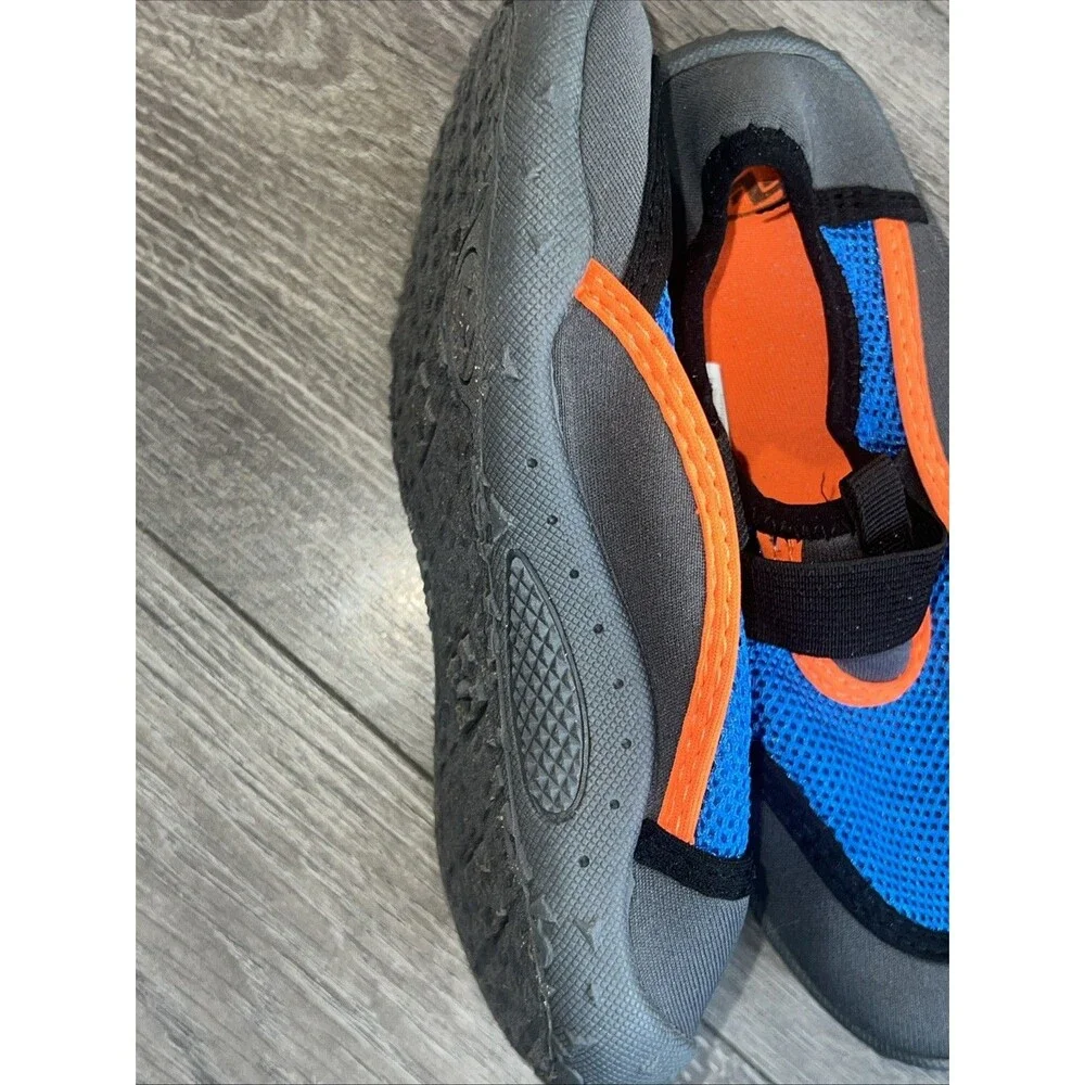 Athletic Works Swim Water Shoes Size kids 13-1 Gray Blue & Orange
